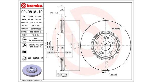 MAGNETI MARELLI Тормозной диск 360406058900